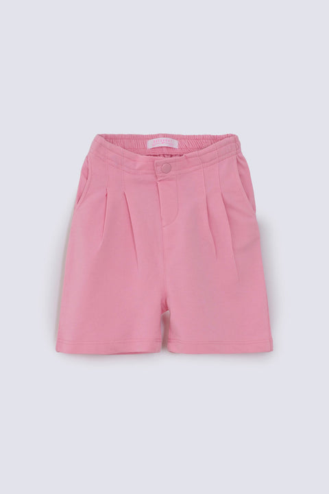GIRLS PLEATED KNIT SHORT