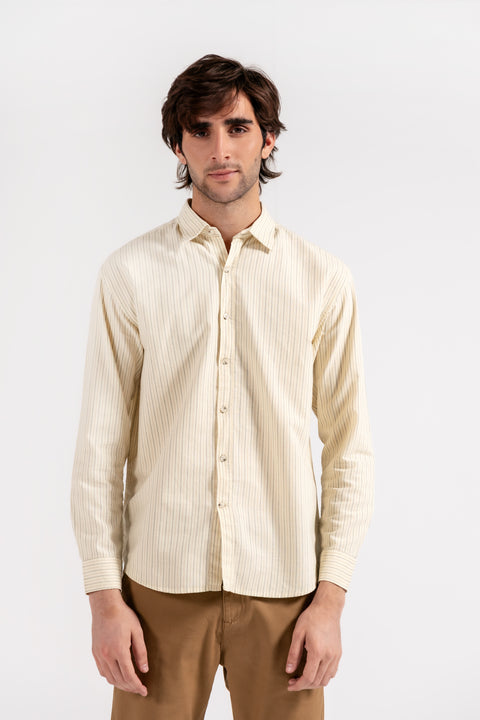 BUTTON OXFORD STRIPE SHIRT