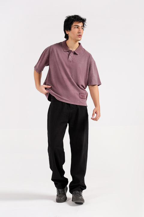 BOXY FIT WASHED EFFECT POLO