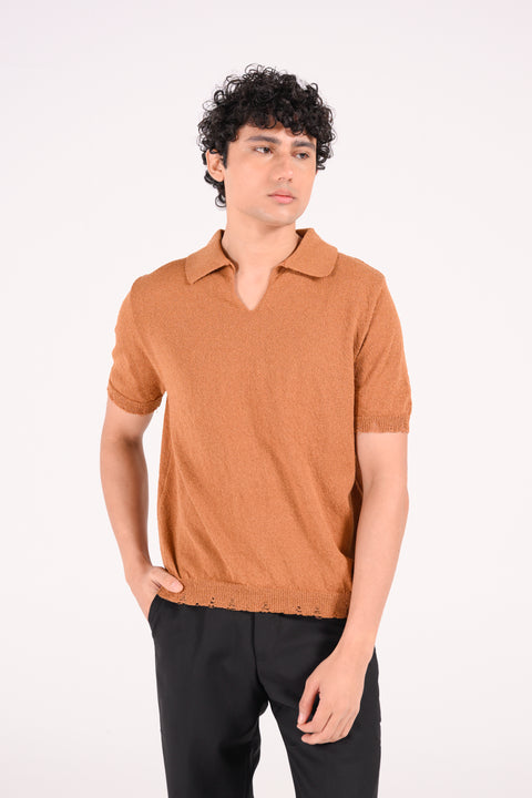 JOHNNY COLLAR TEXTURED POLO