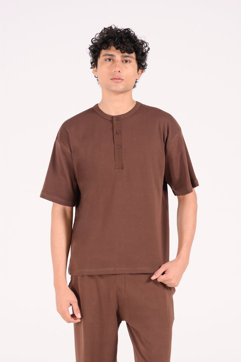 RELAXED FIT HENLEY