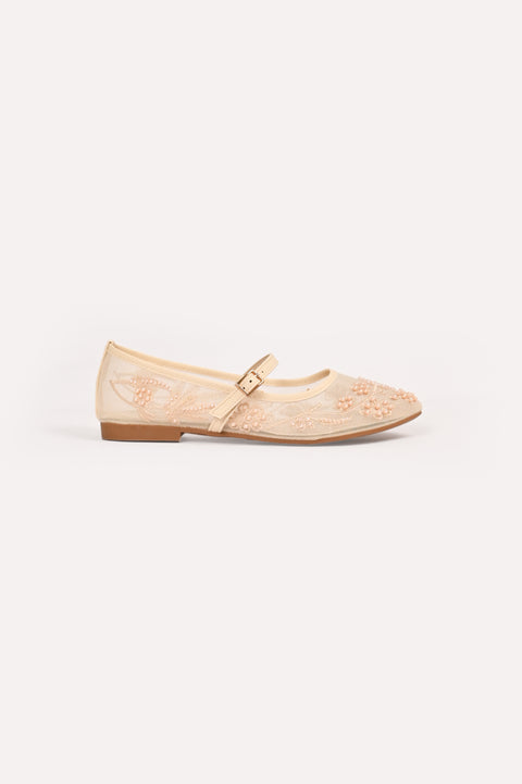 EMBELLISHED MESH MULES