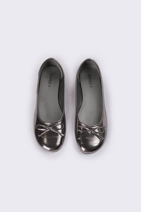 METALLIC BALLET FLATS