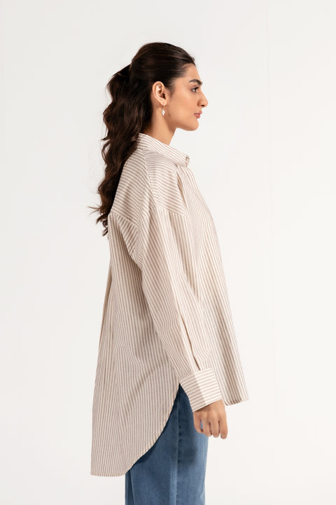 STRIPED BUTTON DOWN SHIRT
