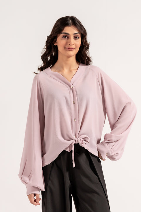 KNOTTED BUTTON DOWN TOP