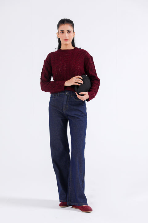 SWEATER KNIT CROPPED JUMPER