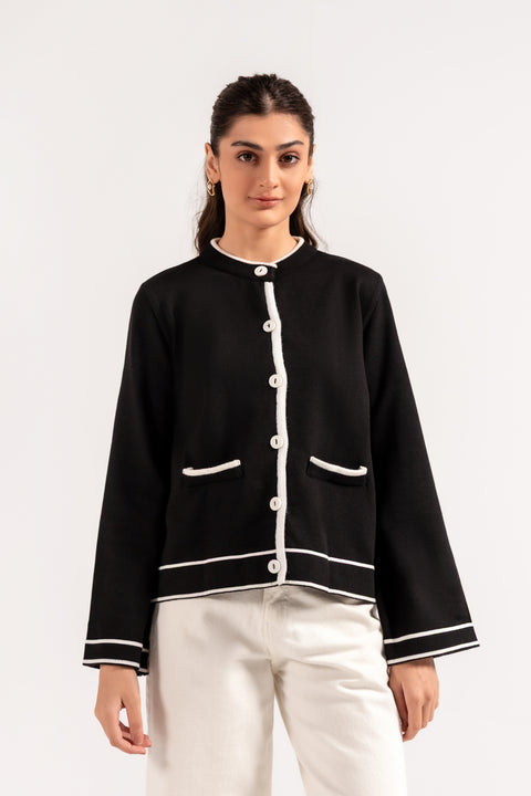 CONTRAST KNIT SWEATER