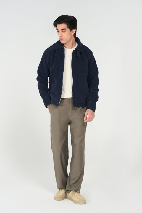 CORDUROY HIDDEN PLACKET JACKET