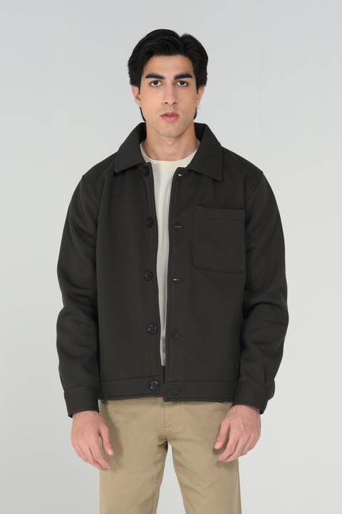 REGULAR FIT TEXTRURED JACKET