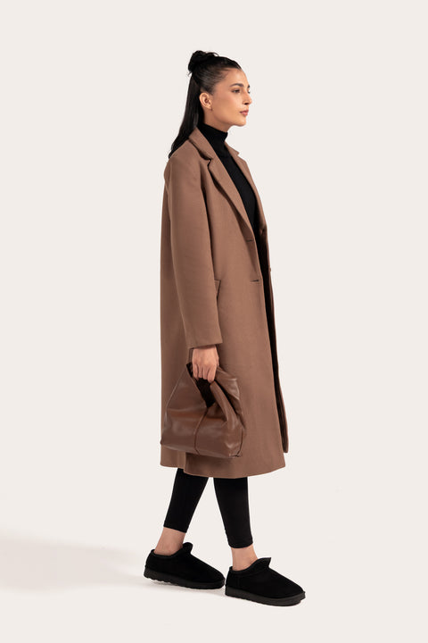 OVERSIZE COAT WITH WELT POCKET