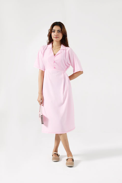 LONG DRESS WITH EMBROIDERY DETAIL