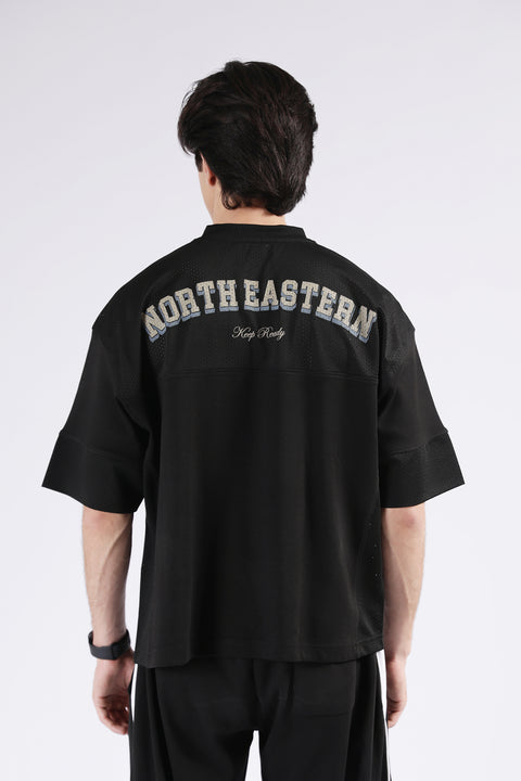 BOXY FIT CONTRAST PANEL GRAPHIC TEE