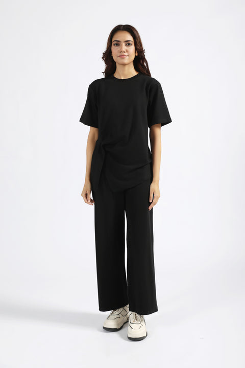 ASSYMETRICAL PLEATED TO TEE