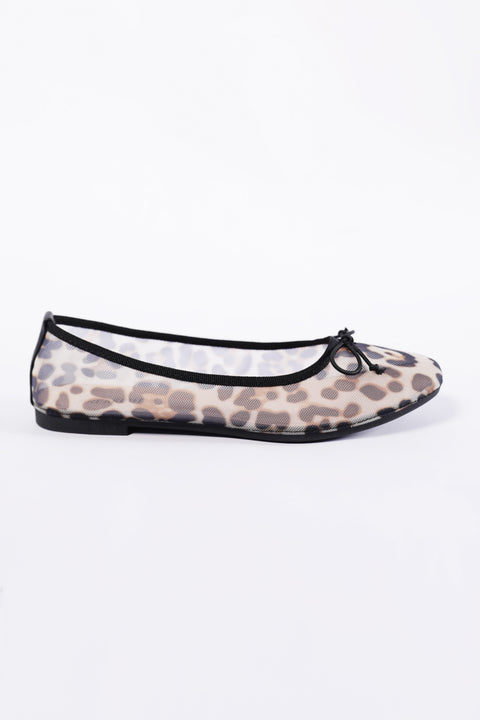LEAPORD MESH BALLET FLATS