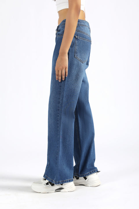 PANELLED FLARED FIT DENIM