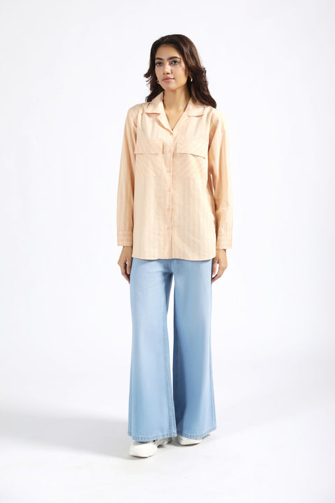 STRIPED BUTTON DOWN SHIRT