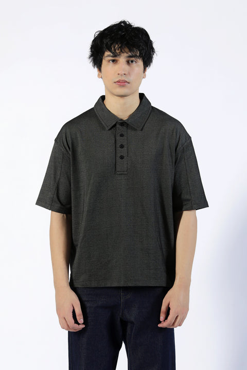 BOXY FIT TEXTURED POLO