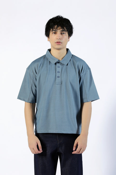 BOXY FIT TEXTURED POLO