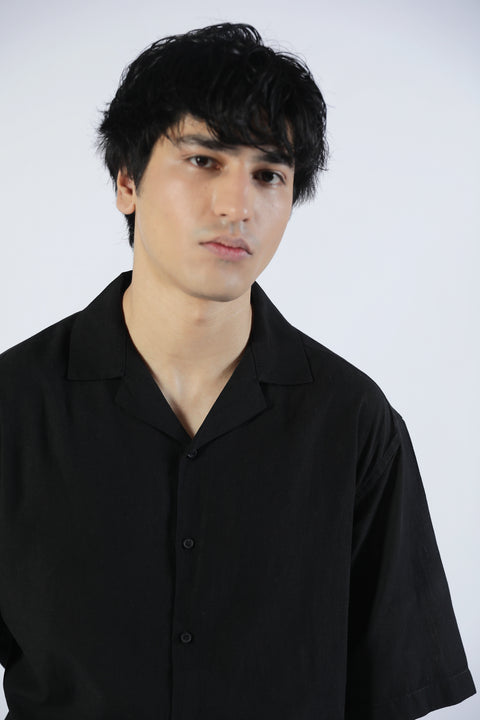 BOXY FIT RESORT COLLAR SHIRT