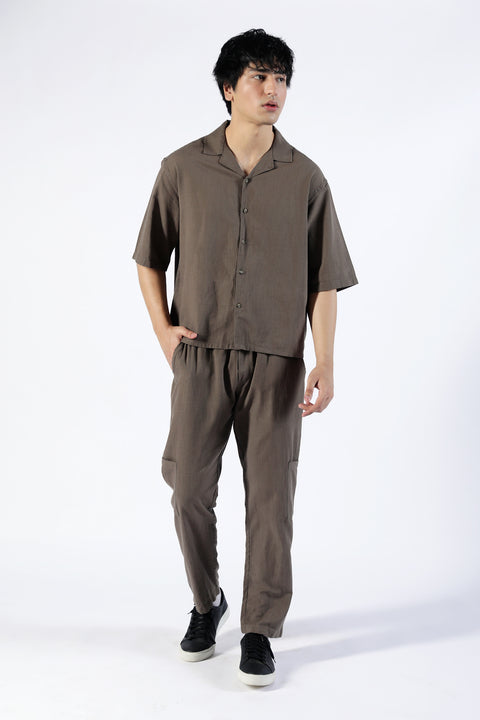 BOXY FIT RESORT COLLAR SHIRT