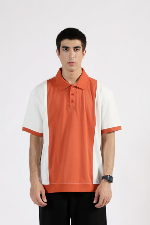 BAGGY FIT COLORBLOCK POLO