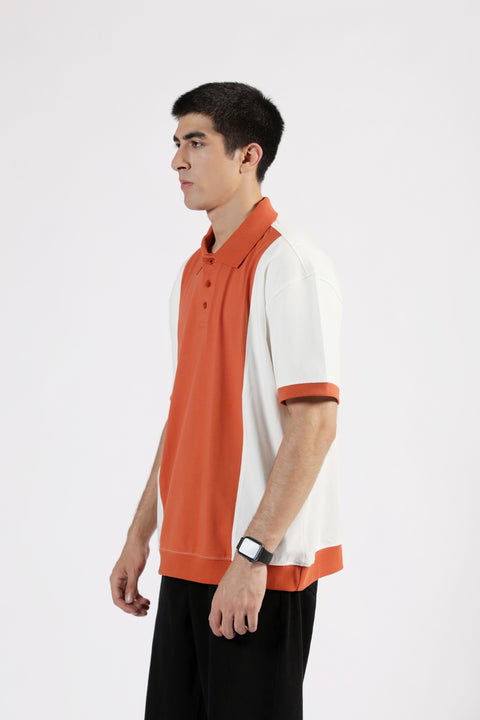 BAGGY FIT COLORBLOCK POLO