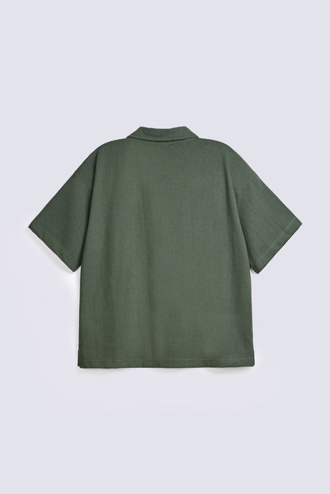 BOXY FIT TEXTURED POLO