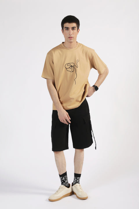 DROP SHOULDER EMBROIDERED TEE