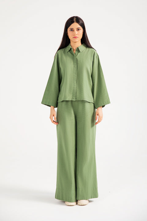 BOXY LINEN BUTTON DOWN TOP