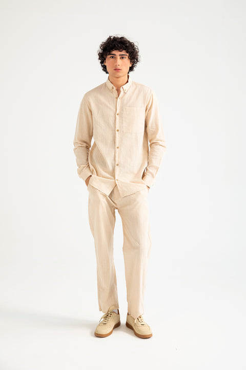 BUTTON DOWN LINEN SHIRT