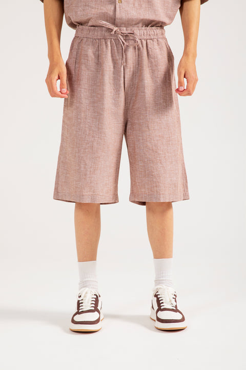 BAGGY FIT LINEN SHORTS