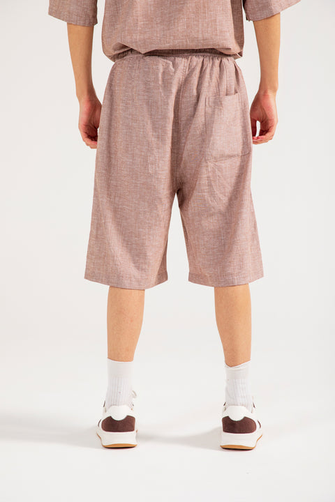 BAGGY FIT LINEN SHORTS