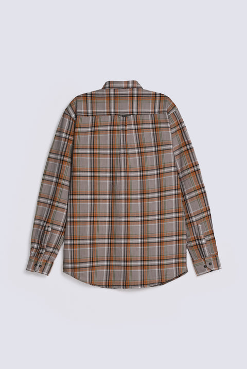 BUTTON DOWN LINEN CHECK SHIRT