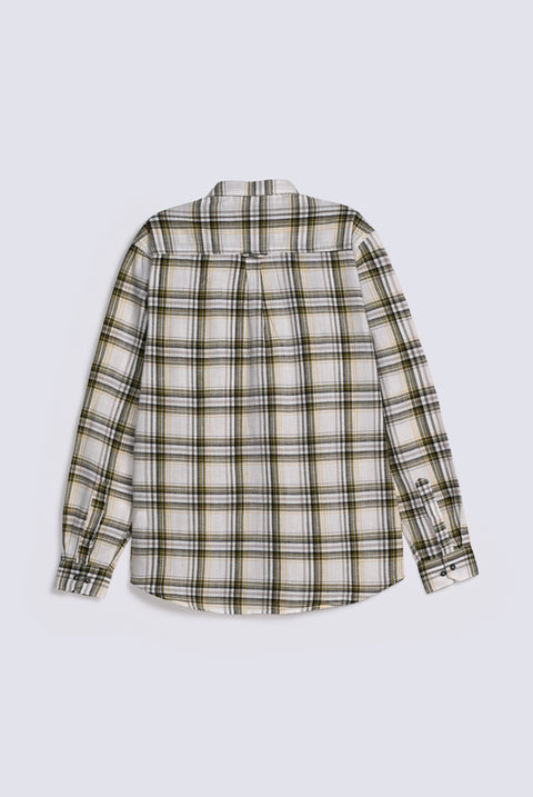 BUTTON DOWN LINEN CHECK SHIRT