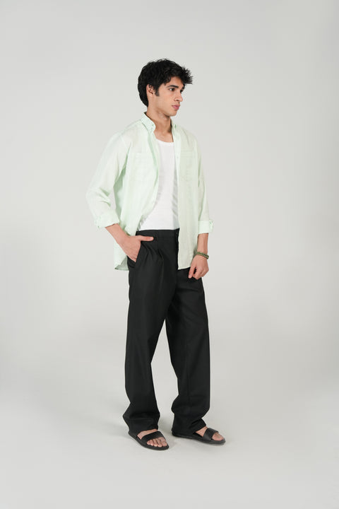 BUTTON DOWN LINEN SHIRT