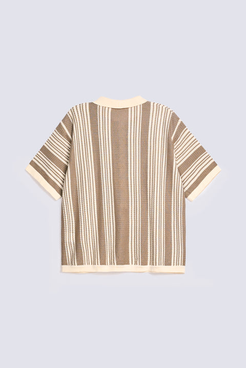 BUTTON DOWN BOXY FIT KNITTED POLO