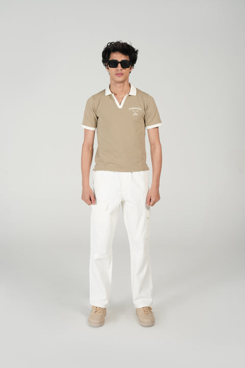 SLIM CROPPED FIT JOHNNY COLLAR POLO
