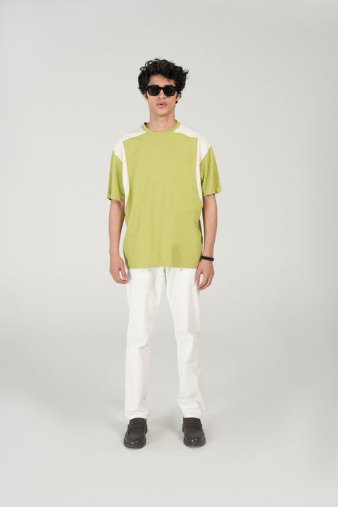 BAGGY FIT CONTRAST PANEL TEE