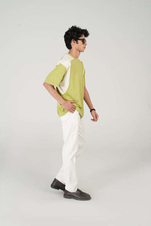 BAGGY FIT CONTRAST PANEL TEE