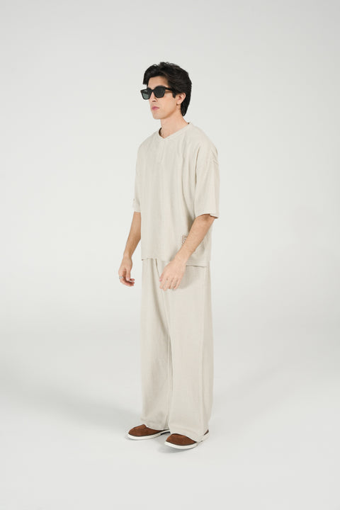 BOXY FIT TEXTURED HENLEY