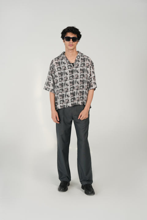 BOXY FIT RESORT COLLAR SHIRT