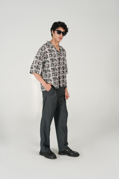 BOXY FIT RESORT COLLAR SHIRT