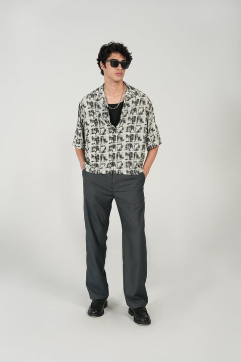 BOXY FIT RESORT COLLAR SHIRT