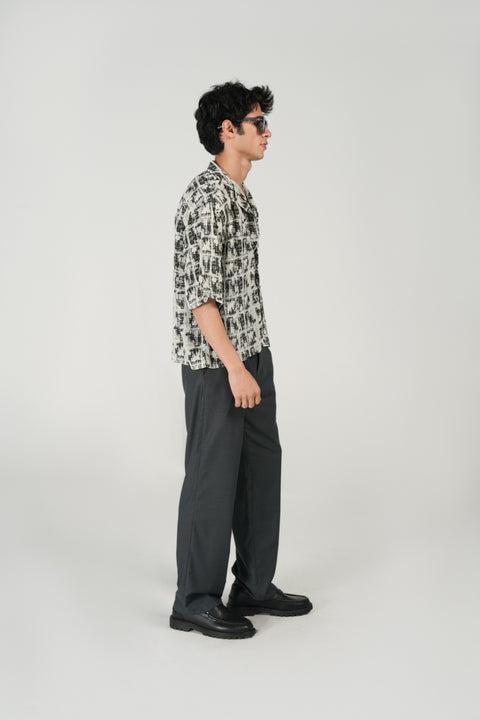 BOXY FIT RESORT COLLAR SHIRT