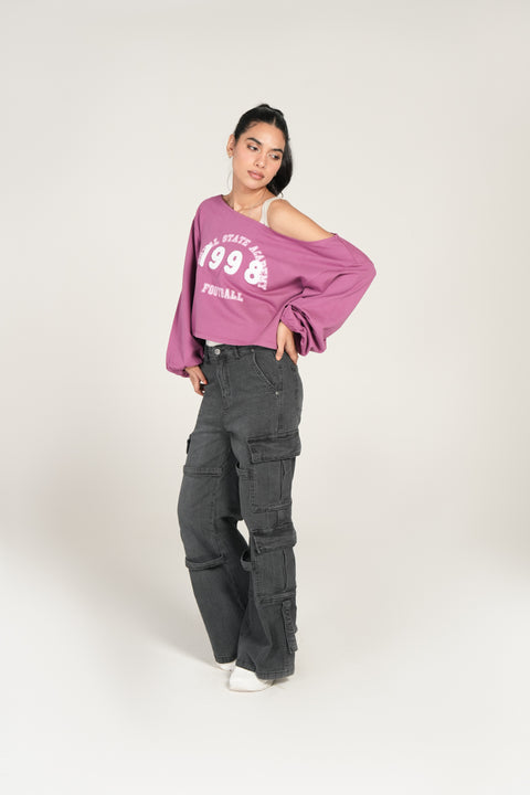 ASYMMETRICAL GRAPHIC TEE