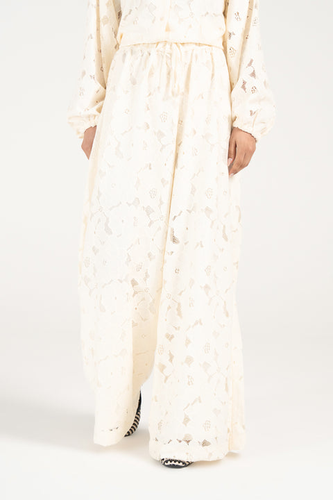 MEGA WIDE LACE PANTS