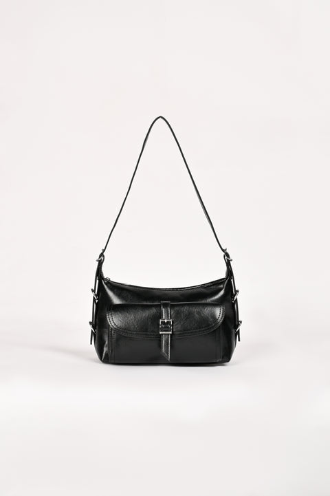 FRONT-BUCKLE SATCHEL BAG