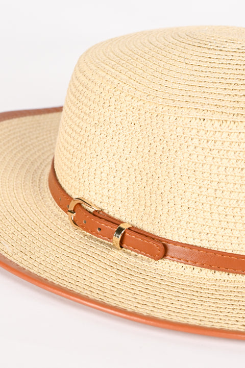 SUN HAT WITH BUCKLE DETAIL
