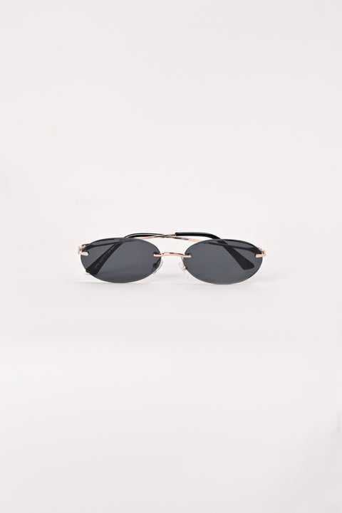 OVAL RIMLESS SUNGLASSES