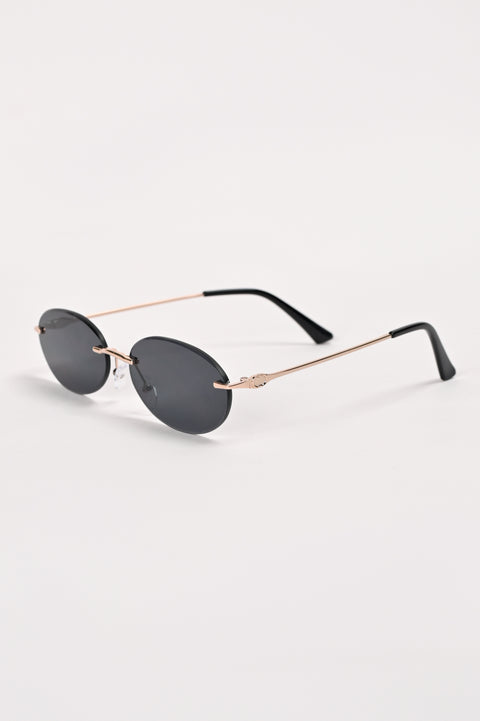 OVAL RIMLESS SUNGLASSES
